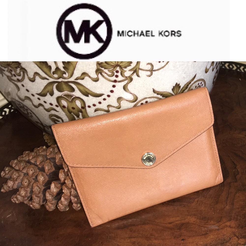 MICHAEL KORS caramel card wallet